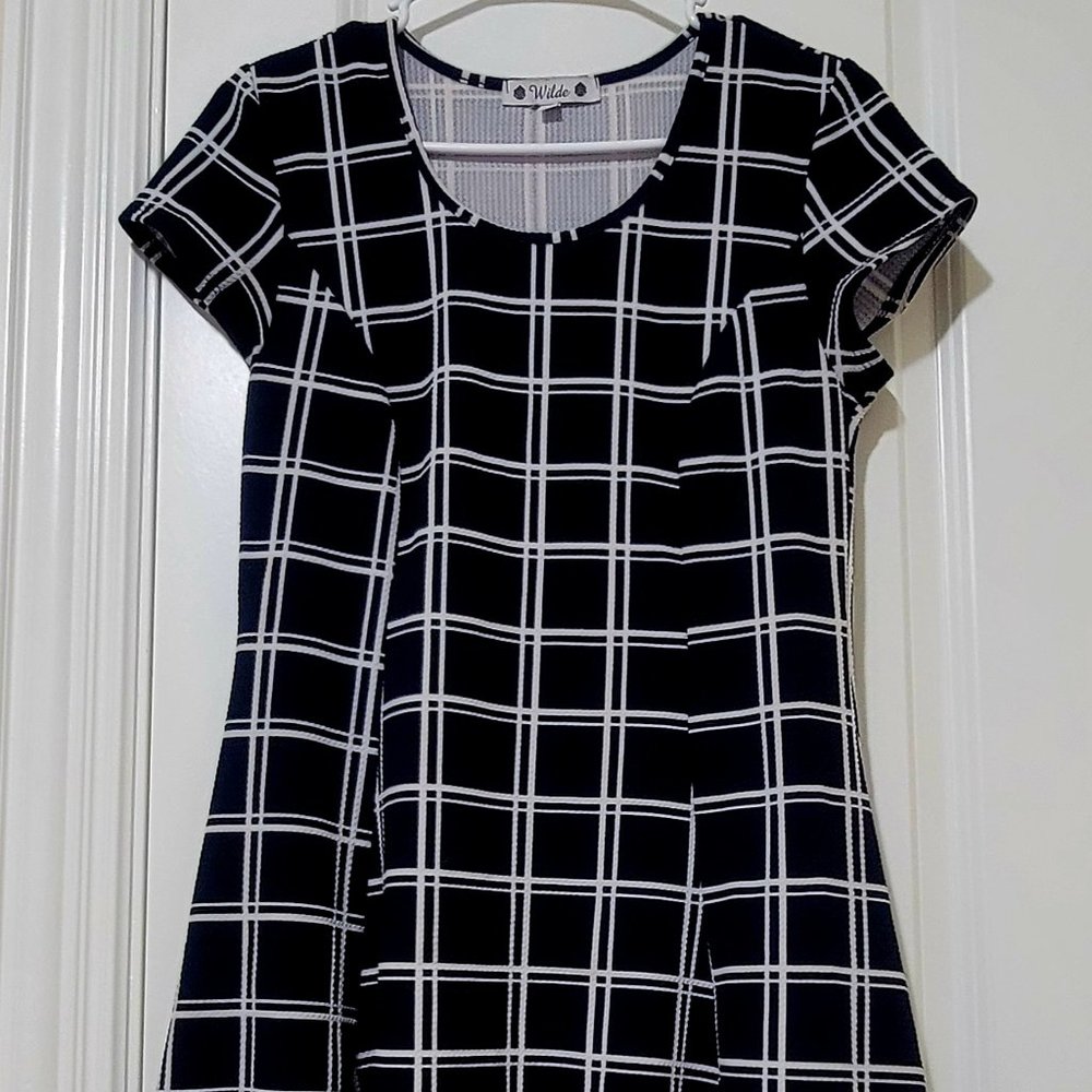 Wilde Windowpane check Dress Size M